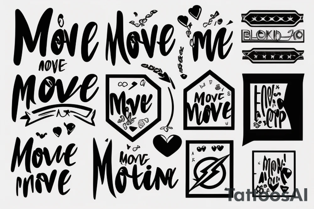 black lettering that says move on tattoo idea