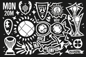 Sun of may, world cup trophy, Argentina campeon de mundo '22 tattoo idea