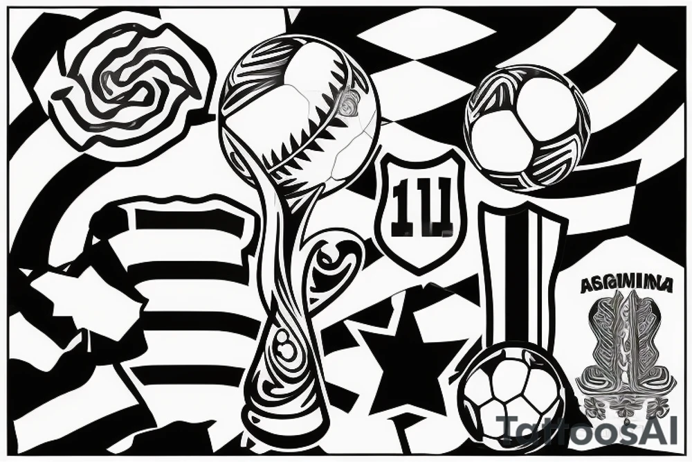Argentina flag world cup tattoo idea