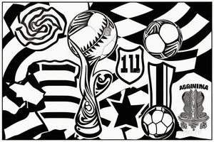 Argentina flag world cup tattoo idea