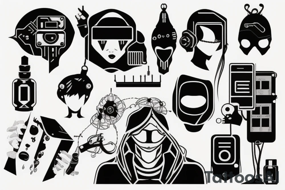 Cyber
punk
hacker tattoo idea
