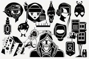 Cyber
punk
hacker tattoo idea