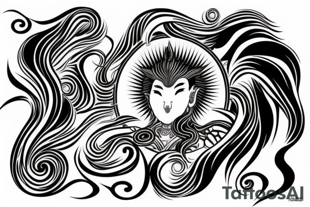 fudo myo, wave tattoo idea