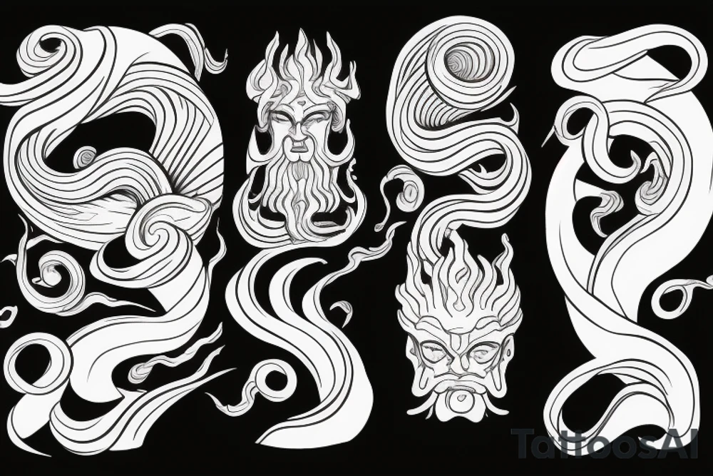 fudo myo, wave tattoo idea