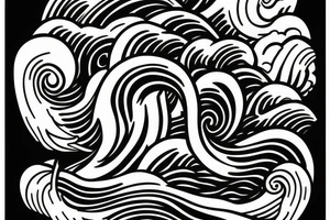 fudo myo, wave, arm tattoo idea