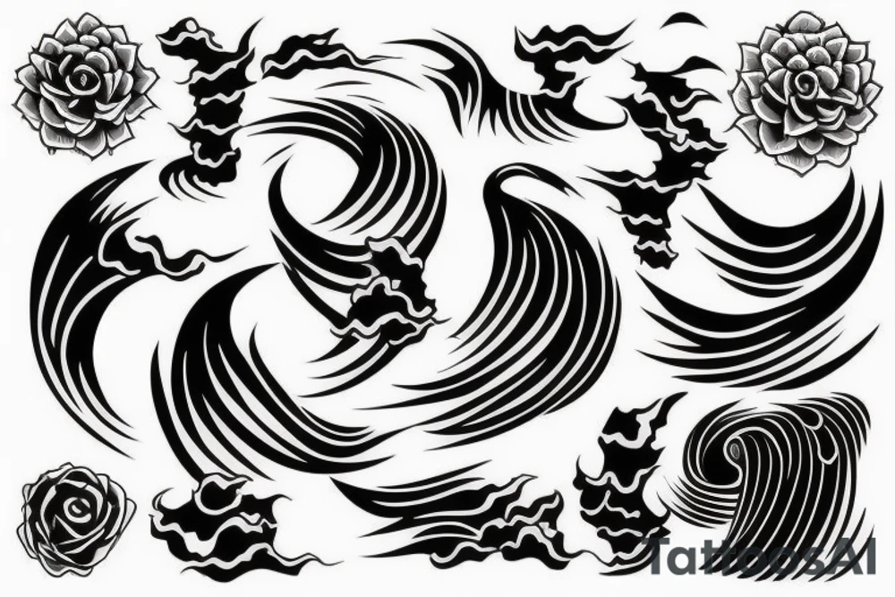wave, arm tattoo idea