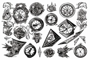 broken sword, dnd, clock tattoo idea