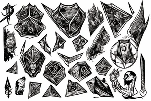 broken sword, dnd tattoo idea