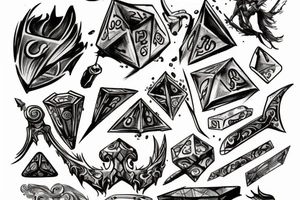 broken sword, dnd tattoo idea