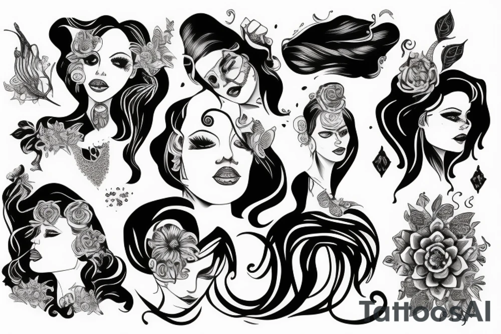 Shining,women tattoo idea
