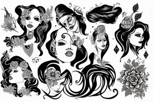 Shining,women tattoo idea