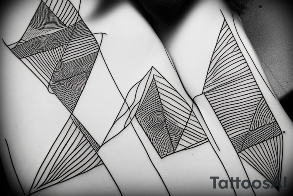 wrisk tattoo linear,triangle, minimalist tattoo idea
