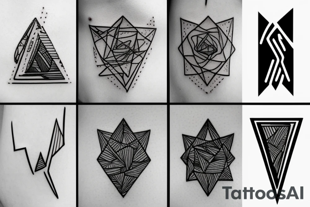 wrisk tattoo linear,triangle, minimalist tattoo idea