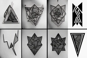 wrisk tattoo linear,triangle, minimalist tattoo idea
