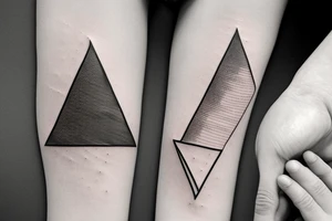 wrisk tattoo linear, triangle, minimalist tattoo idea