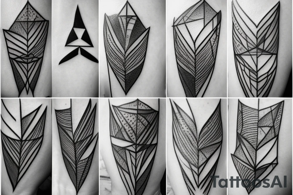 wrisk tattoo linear, triangle, minimalist tattoo idea