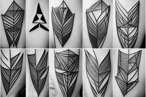 wrisk tattoo linear, triangle, minimalist tattoo idea