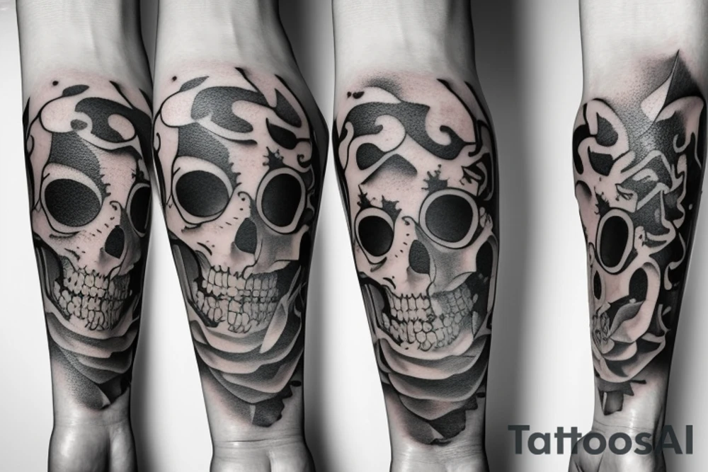 minimalist memento mori memento vivere tattoo idea