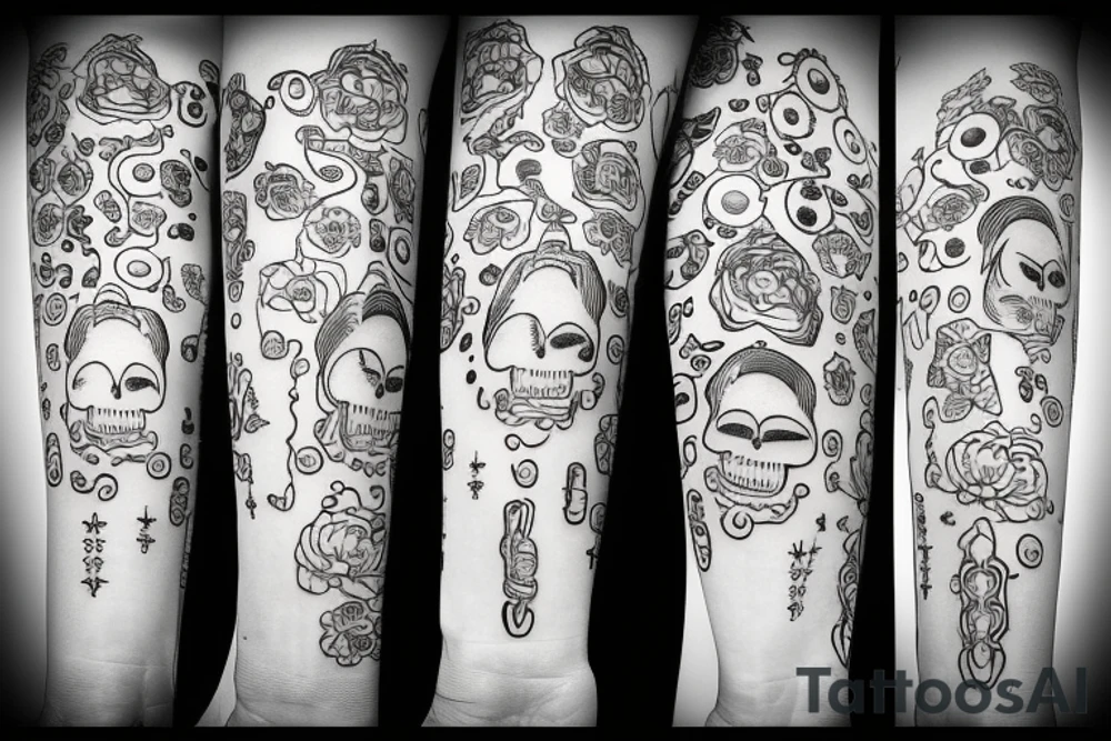 minimalist memento mori memento vivere tattoo idea
