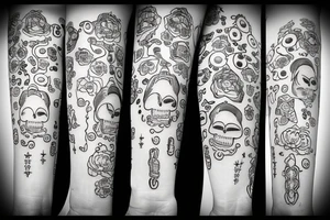 minimalist memento mori memento vivere tattoo idea
