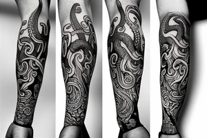 Octopus arm sleeve tattoo idea