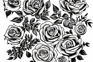 A fan with flowers inside tattoo idea