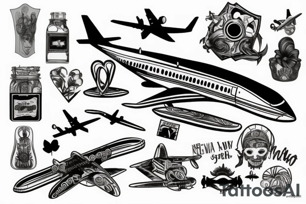 A plane going to New York and a scorpio tattoo idea