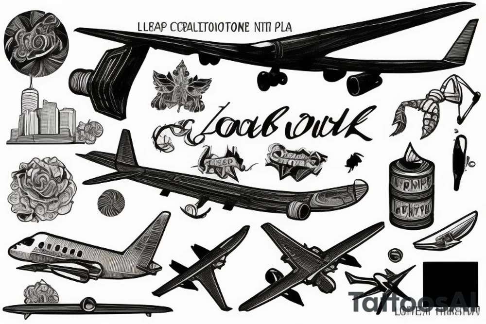 A plane going to New York and a scorpio tattoo idea