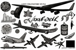A plane going to New York and a scorpio tattoo idea