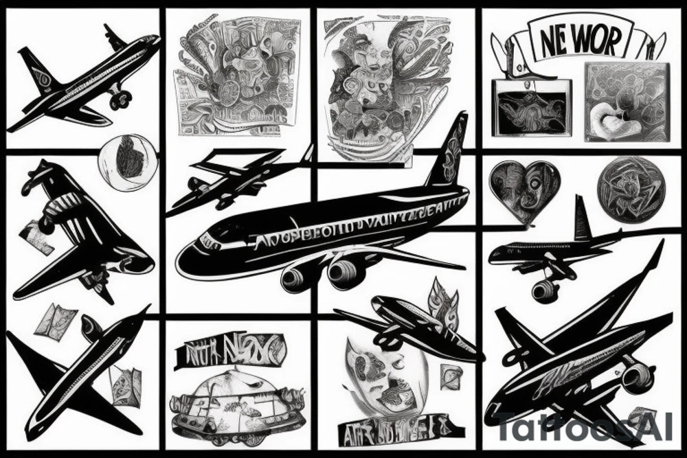 A plane going to New York tattoo idea