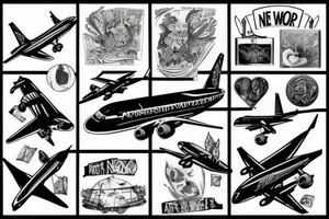 A plane going to New York tattoo idea