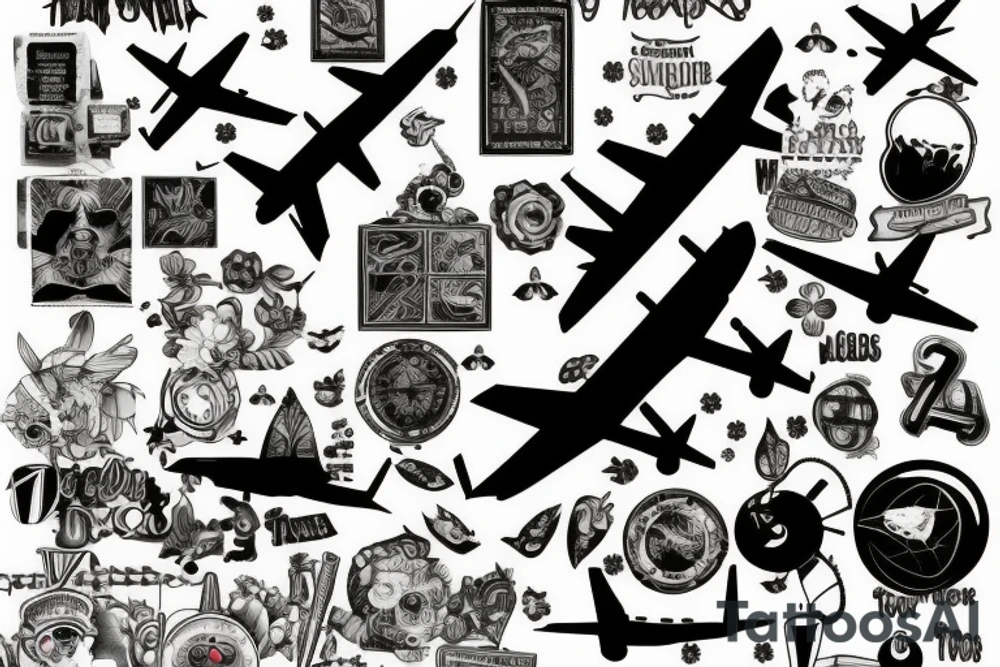 A plane going to New York tattoo idea