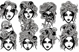 medusa with blood tattoo idea