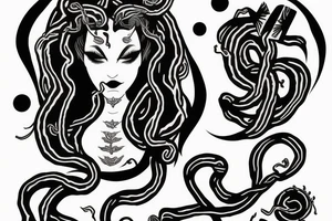medusa with blood tattoo idea
