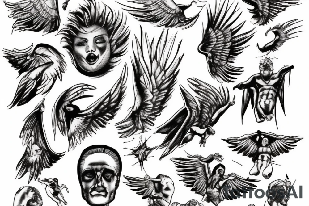 icarus struck by lightning tattoo idea