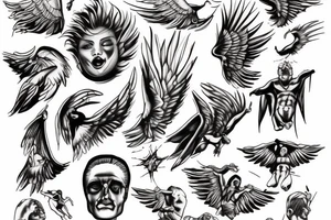 icarus struck by lightning tattoo idea