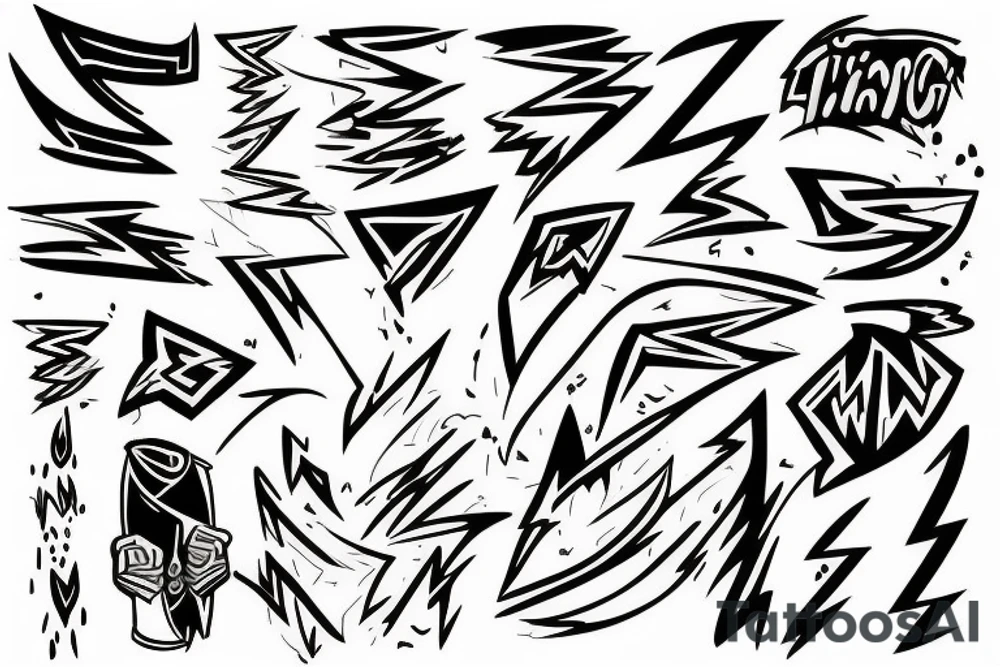 lightning bolt tattoo idea
