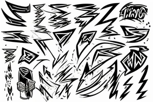 lightning bolt tattoo idea