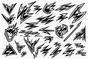 lightning bolt tattoo idea