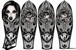 a lamb with two heads tattoo idea