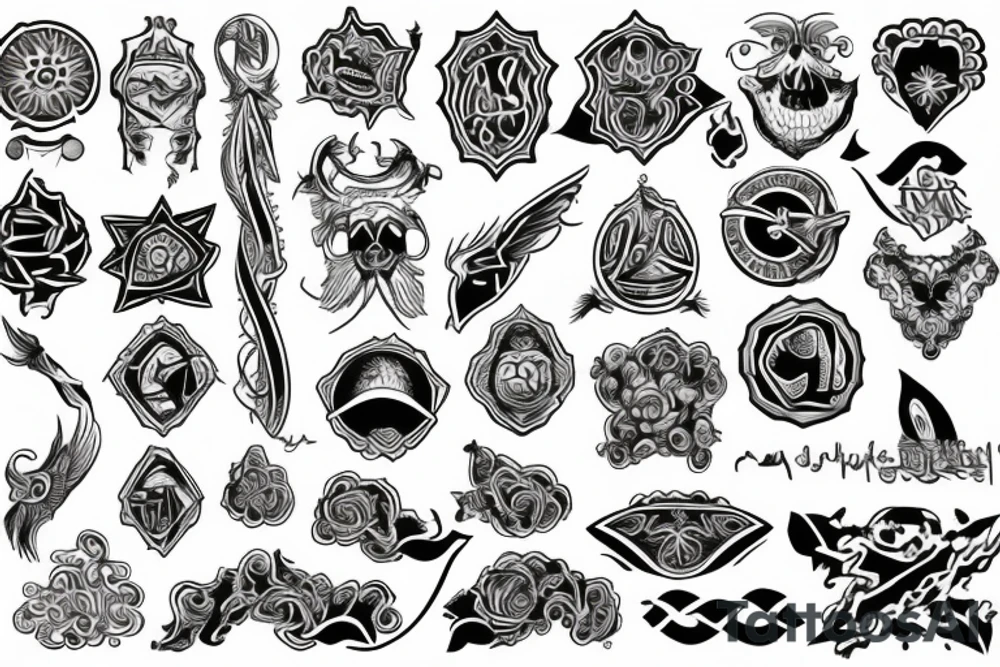 AFG in symbols tattoo idea