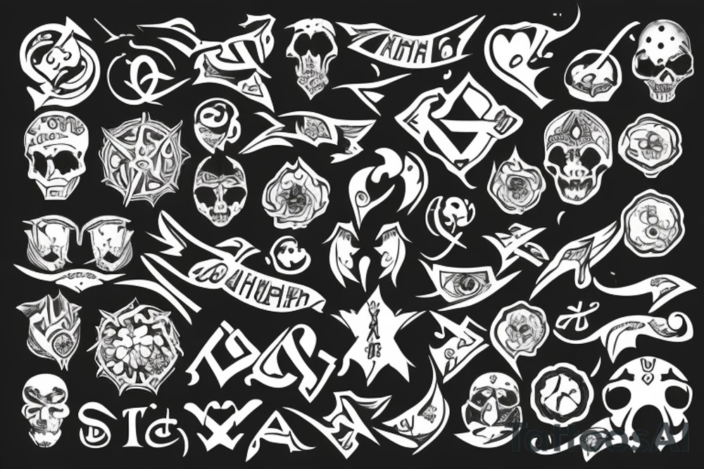 AFG in symbols tattoo idea