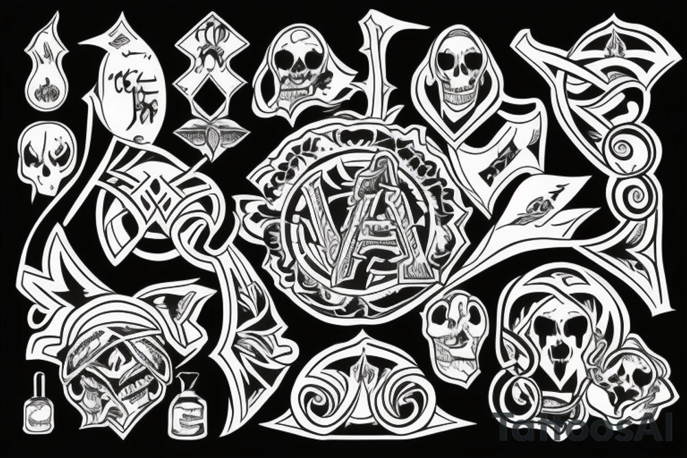 AFG in symbols tattoo idea