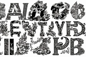 The letters A F G tattoo idea