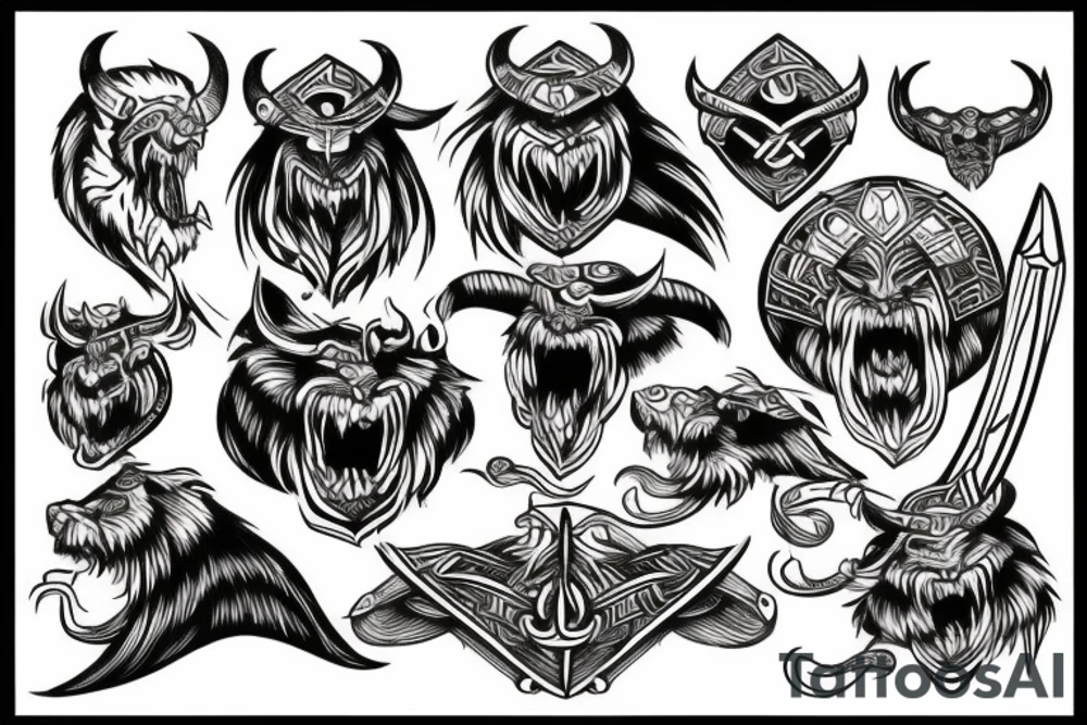 viking roar tattoo idea