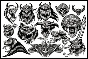 viking roar tattoo idea