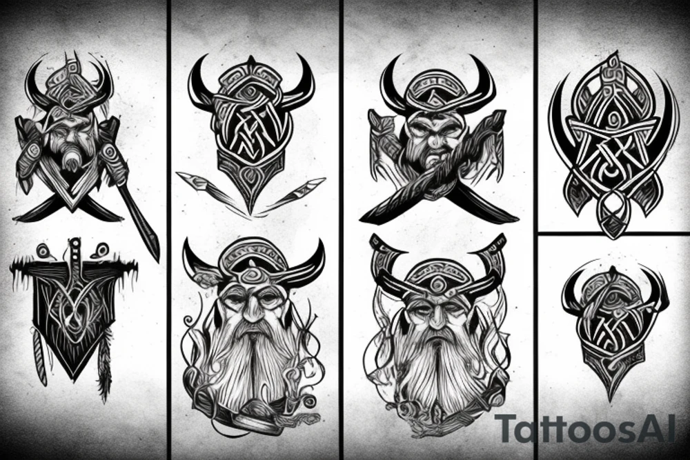 viking roar tattoo idea