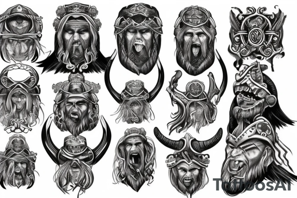 viking roar tattoo idea