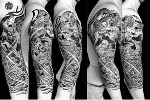 Tiger samurai tattoo idea