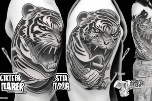 Tiger samurai tattoo idea